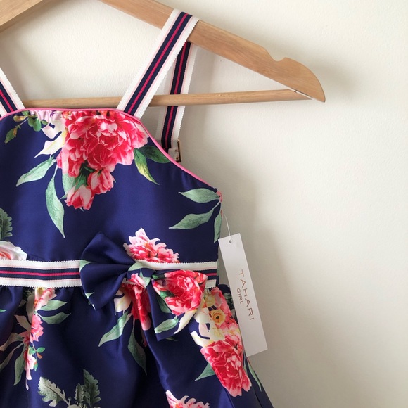 TAHARI Girls floral dress 2T Spring Formal Wedding Easter Church dress NEW - Picture 4 of 16